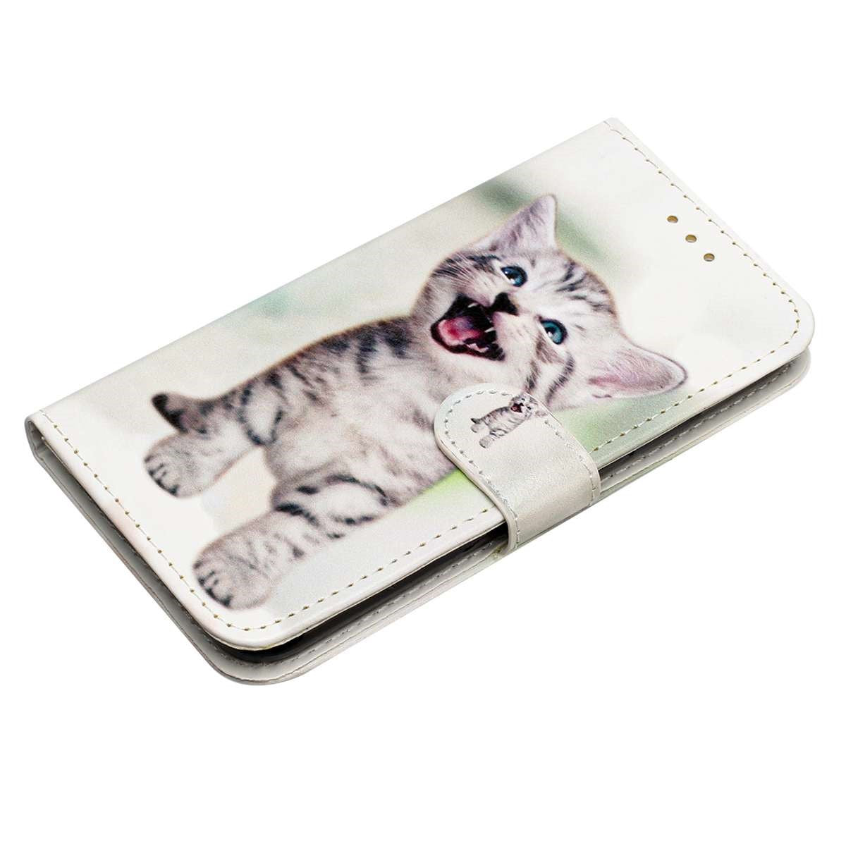 EIDERWOOD Samsung Galaxy A57 Kunstlæder Flip Cover - Mønster & Strop - Kat