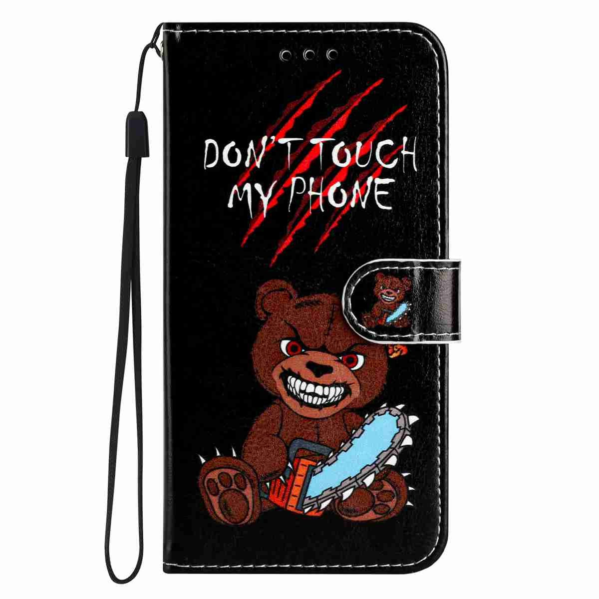 EIDERWOOD Samsung Galaxy A57 Kunstlæder Flip Cover - Mønster & Strop - Don't Touch My Phone