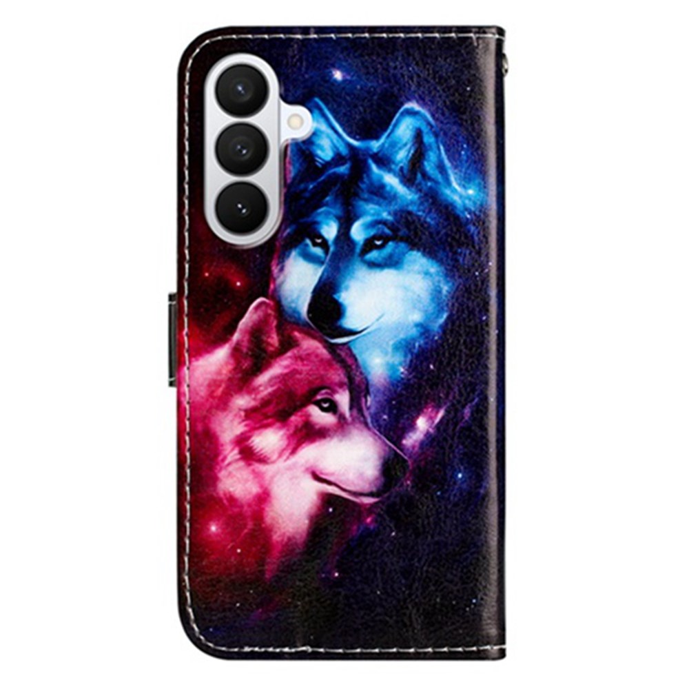 EIDERWOOD Samsung Galaxy A57 Kunstlæder Flip Cover - Mønster & Strop - Ulve