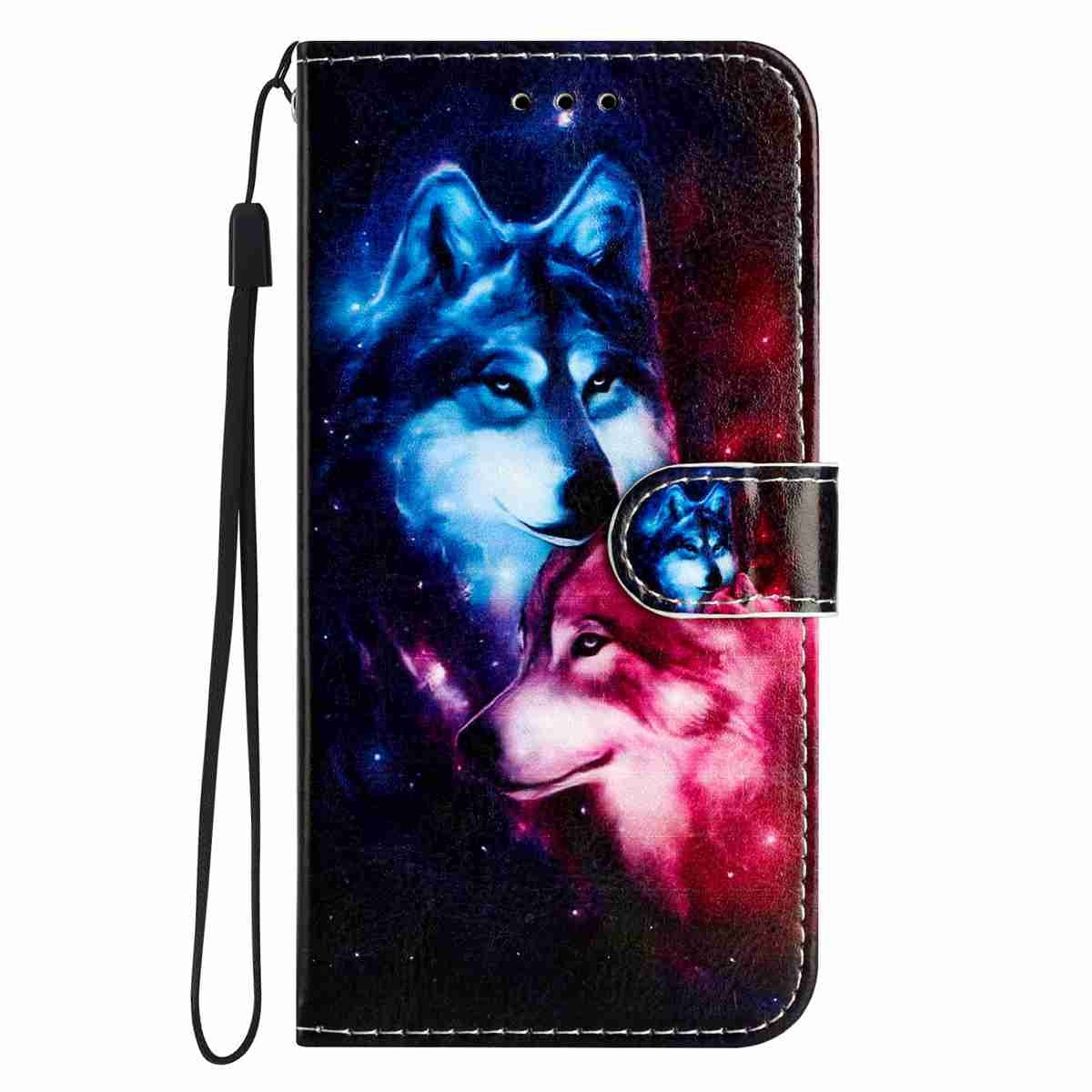 EIDERWOOD Samsung Galaxy A57 Kunstlæder Flip Cover - Mønster & Strop - Ulve