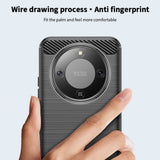 Honor Magic8 Lite MOFI Brushed Carbon Fiber Plast Mobilcover - Blå