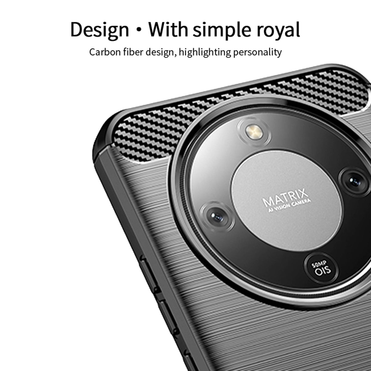 Honor Magic8 Lite MOFI Brushed Carbon Fiber Plast Mobilcover - Rød