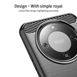 Honor Magic8 Lite MOFI Brushed Carbon Fiber Plast Mobilcover - Rød