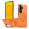 Samsung Galaxy S26 EIDERWOOD Hybrid Plast Bagside Cover - Roterende Kickstand - Orange