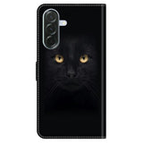Samsung Galaxy A37 EIDERWOOD Flipcover m. Indbygget Kortholder & Ståfunktion - Sort Kat