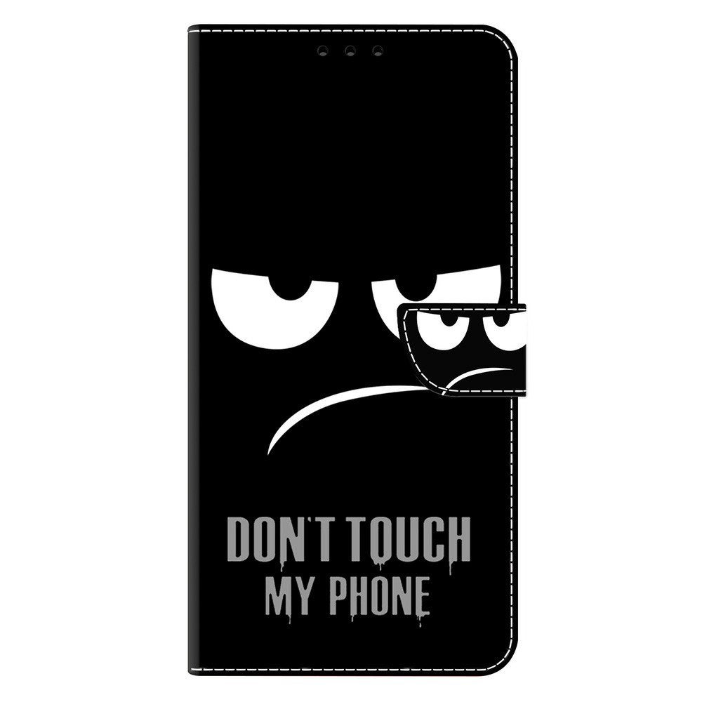 Samsung Galaxy A57 EIDERWOOD Flipcover m. Indbygget Kortholder & Ståfunktion - "Don't Touch My Phone"