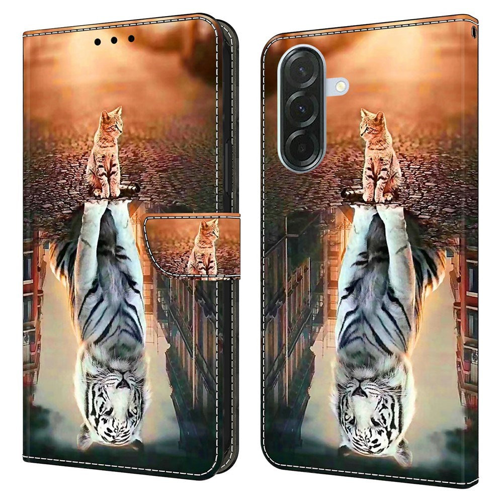 Samsung Galaxy A57 EIDERWOOD Flipcover m. Indbygget Kortholder & Ståfunktion - Kat & Tiger