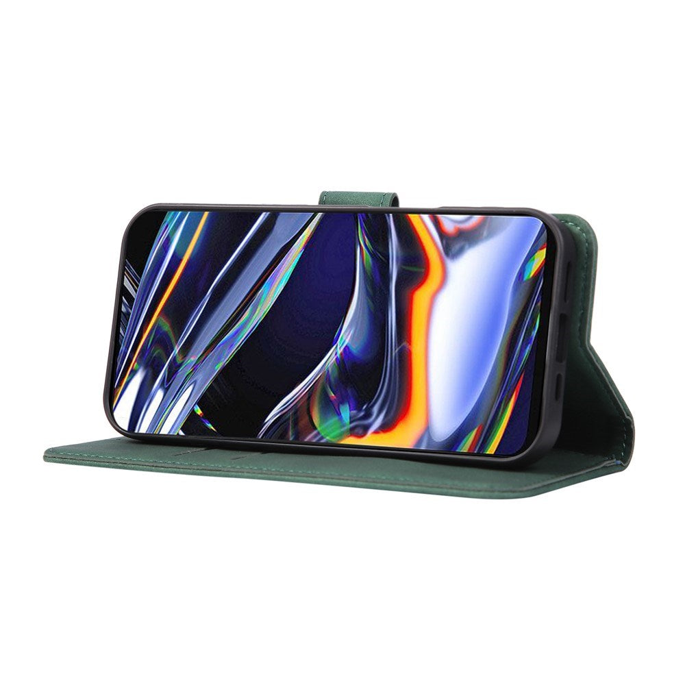 Samsung Galaxy A57 Kunstlæder Mobilcover m. Kortholder - Mørkegrøn