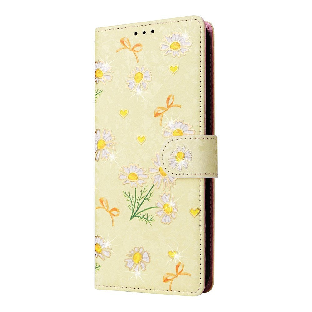 EIDERWOOD Samsung Galaxy S26 Kunstlæder Flip Cover - Blomster - Gul Marguerit
