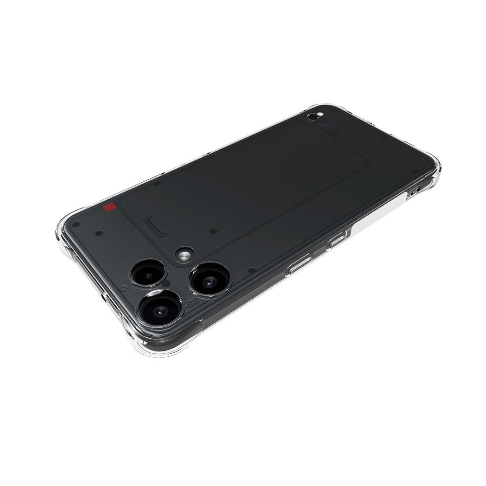 Nothing Phone (3a) Lite EIDERWOOD Fleksibelt Plast Bagside Cover m. Stødabsorberende Hjørner - Gennemsigtig