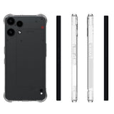 Nothing Phone (3a) Lite EIDERWOOD Fleksibelt Plast Bagside Cover m. Stødabsorberende Hjørner - Gennemsigtig