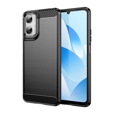 EIDERWOOD Motorola Moto G06 / G06 Power - Carbon Fiber Mobil Cover & Skærmbeskyttelse - Sort