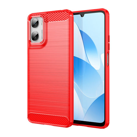 EIDERWOOD Motorola Moto G06 / G06 Power - Carbon Fiber Mobil Cover & Skærmbeskyttelse - Rød