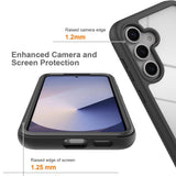 Samsung Galaxy A37 EIDERWOOD Cover med Indbygget Skærmbeskyttelse - 360° Beskyttelse - Gennemsigtig / Sort