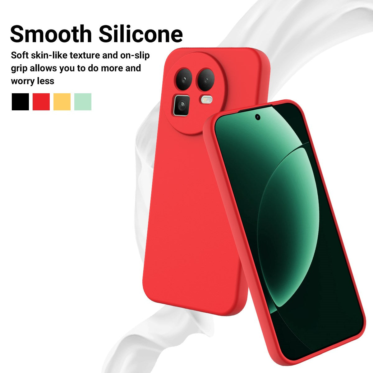Realme GT 8 EIDERWOOD Silikone Bagside Cover m. Strop - Rød