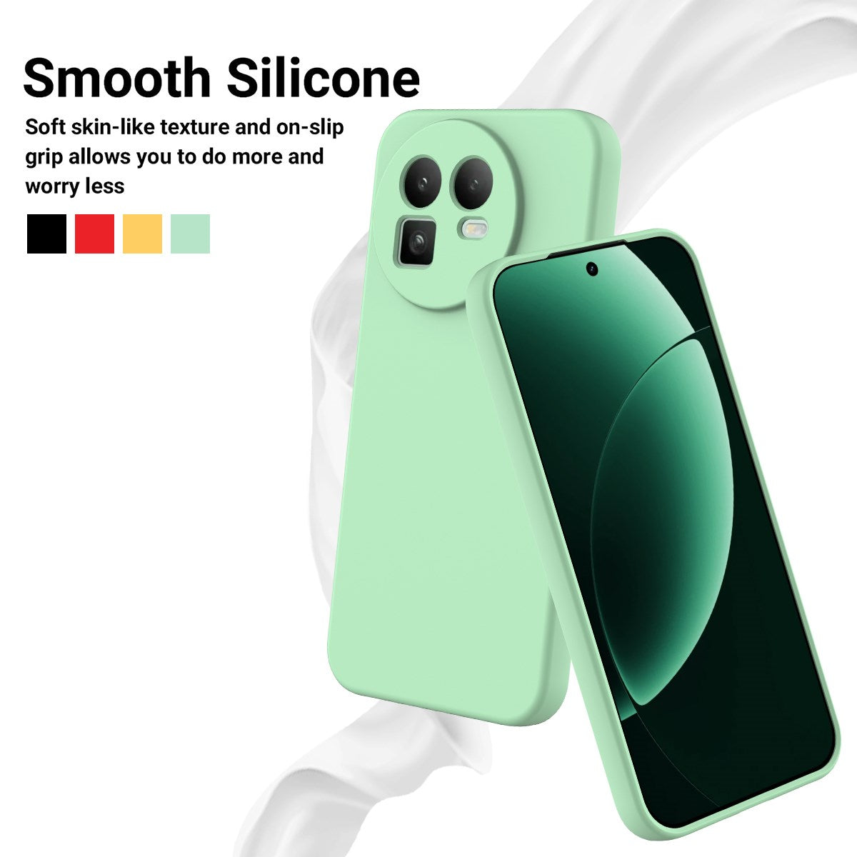 Realme GT 8 EIDERWOOD Silikone Bagside Cover m. Strop - Grøn