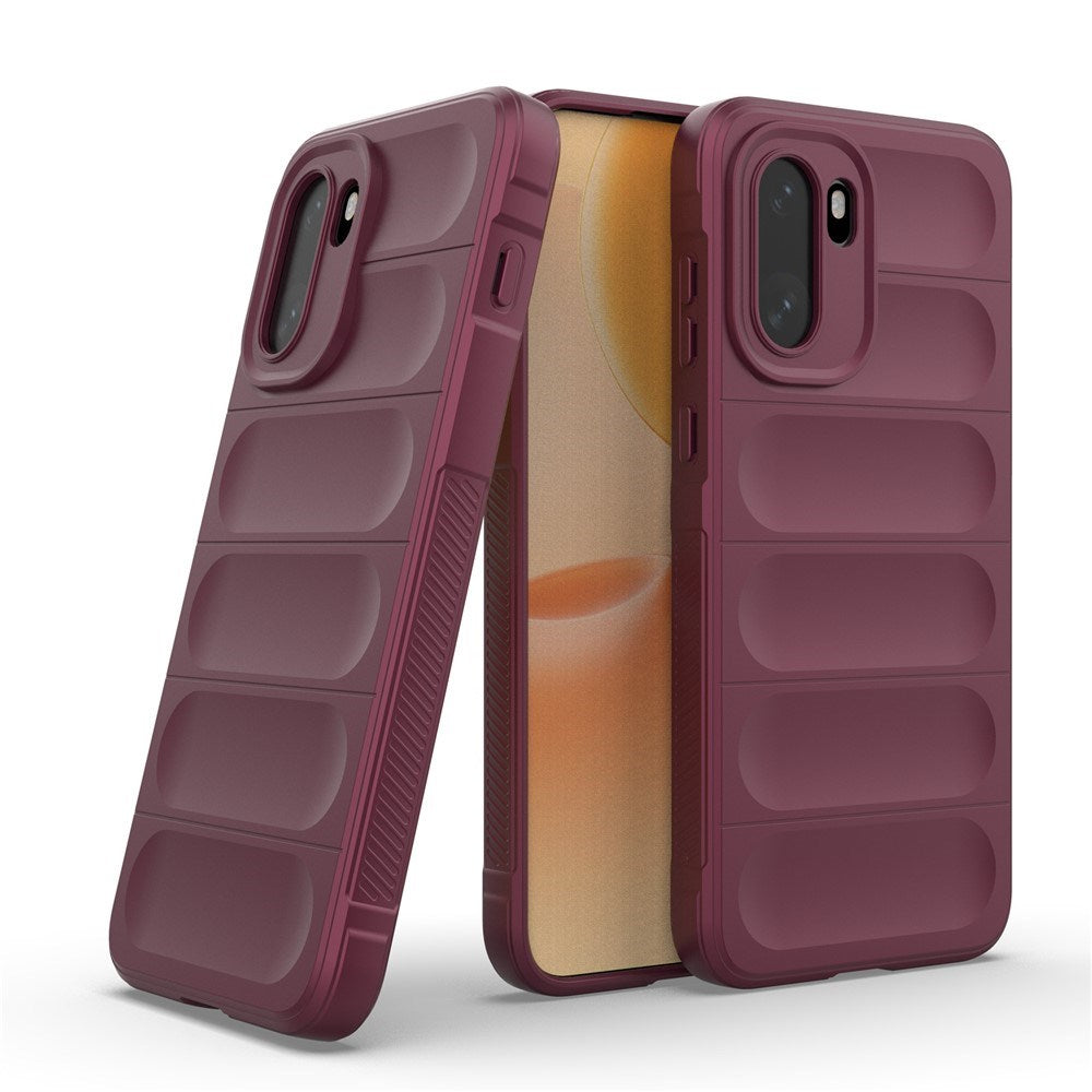 OnePlus 15R EIDERWOOD Fleksibelt Plast Bagside Cover - Mørkerød
