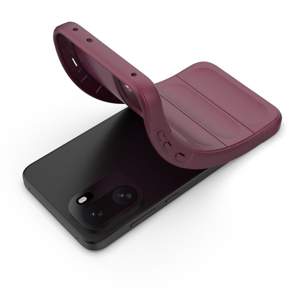 OnePlus 15R EIDERWOOD Fleksibelt Plast Bagside Cover - Mørkerød