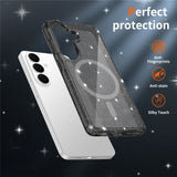 EIDERWOOD Samsung Galaxy S26 Plast Glitter Cover - MagSafe Kompatibel - Gennemsigtig / Sort