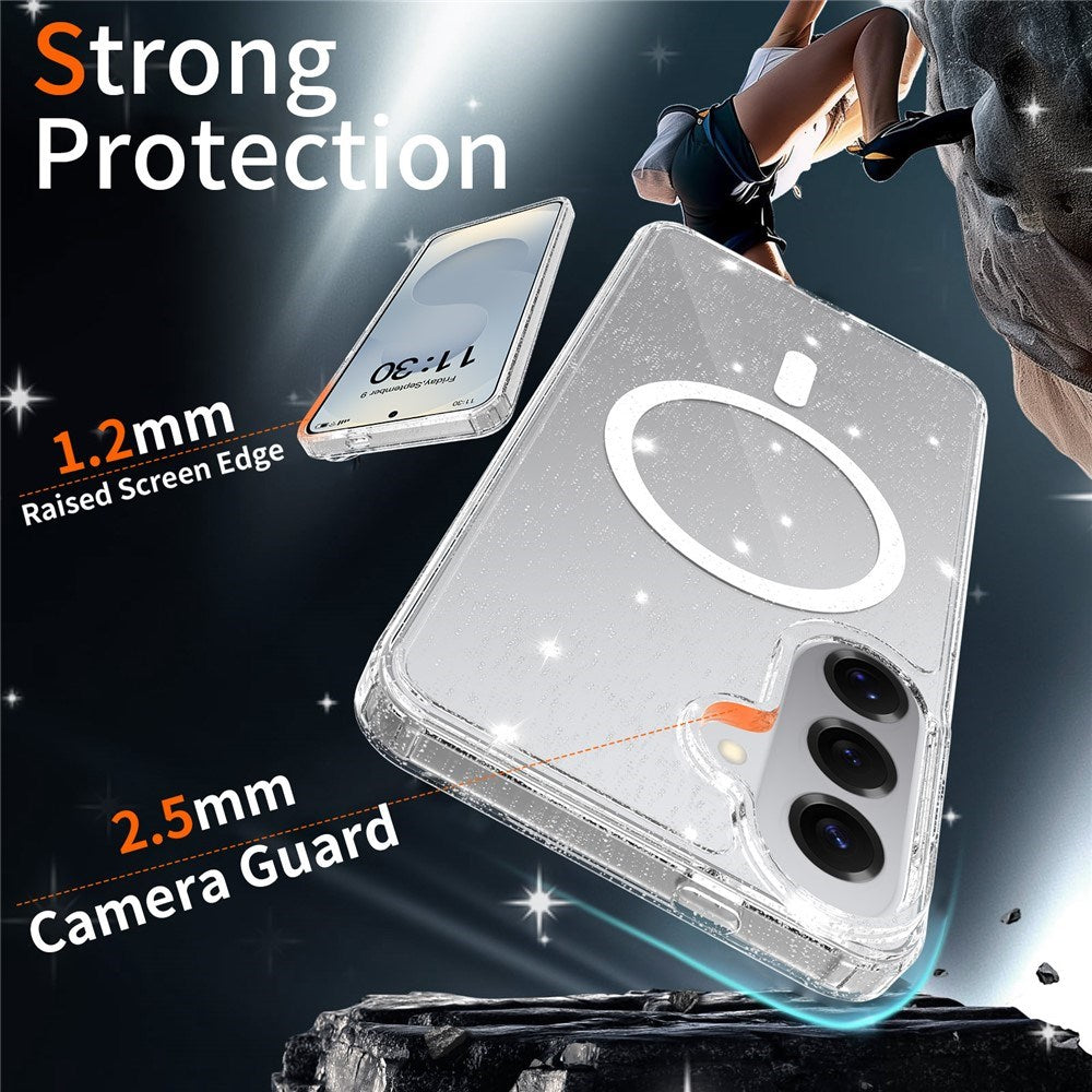 EIDERWOOD Samsung Galaxy S26+ (Plus) Plast Glitter Cover - MagSafe Kompatibel - Gennemsigtig