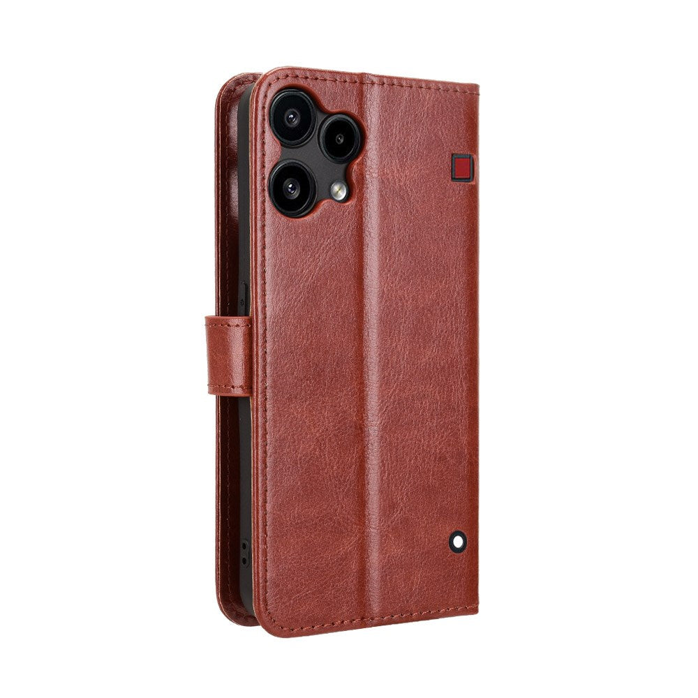 Nothing Phone (3a) Lite EIDERWOOD Kunstlæder Flip Cover - Strop - Brun