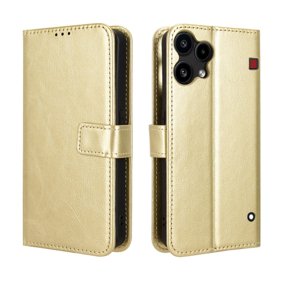 Nothing Phone (3a) Lite EIDERWOOD Kunstlæder Flip Cover - Strop - Guld