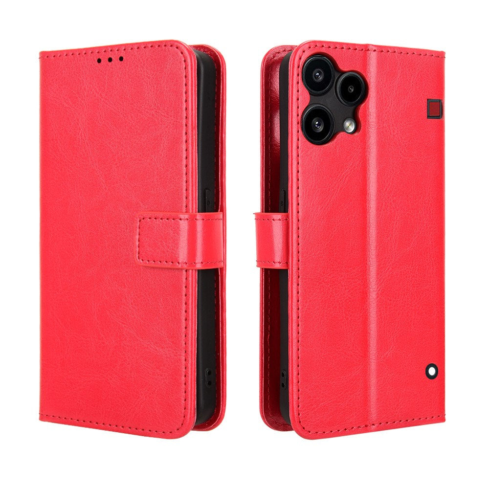Nothing Phone (3a) Lite EIDERWOOD Kunstlæder Flip Cover - Strop - Rød