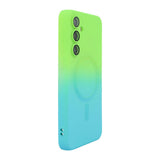 Samsung Galaxy A57 ENKAY Gradient Silikone Bagsidecover - Blå / Grøn
