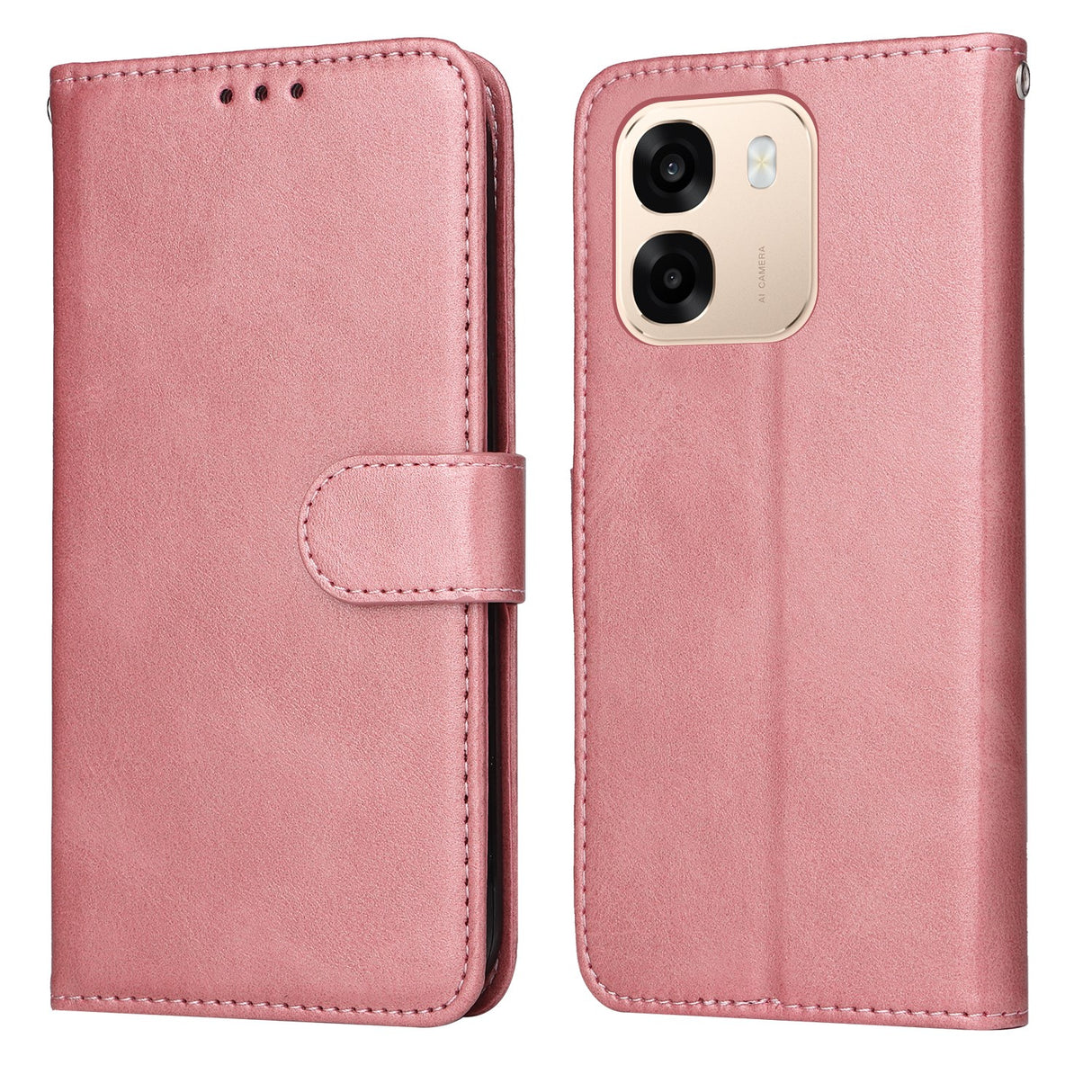 OPPO A6x EIDERWOOD Flip Cover i Kunstlæder - Lyserød