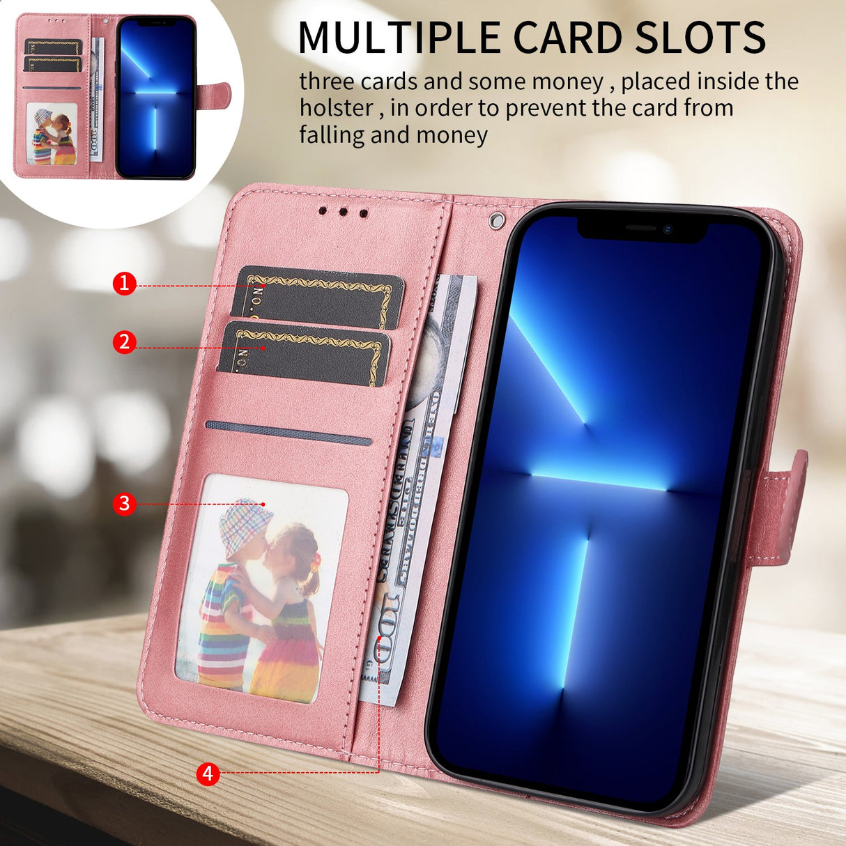 OPPO A6x EIDERWOOD Flip Cover i Kunstlæder - Lyserød