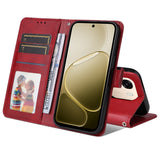 OPPO A6x EIDERWOOD Flip Cover i Kunstlæder - Rød