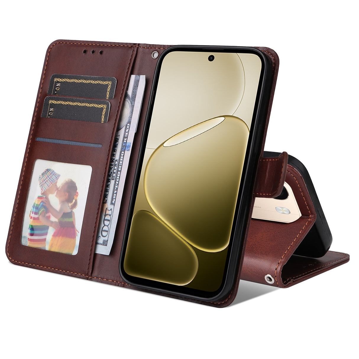 OPPO A6x EIDERWOOD Flip Cover i Kunstlæder - Brun