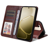 OPPO A6x EIDERWOOD Flip Cover i Kunstlæder - Brun