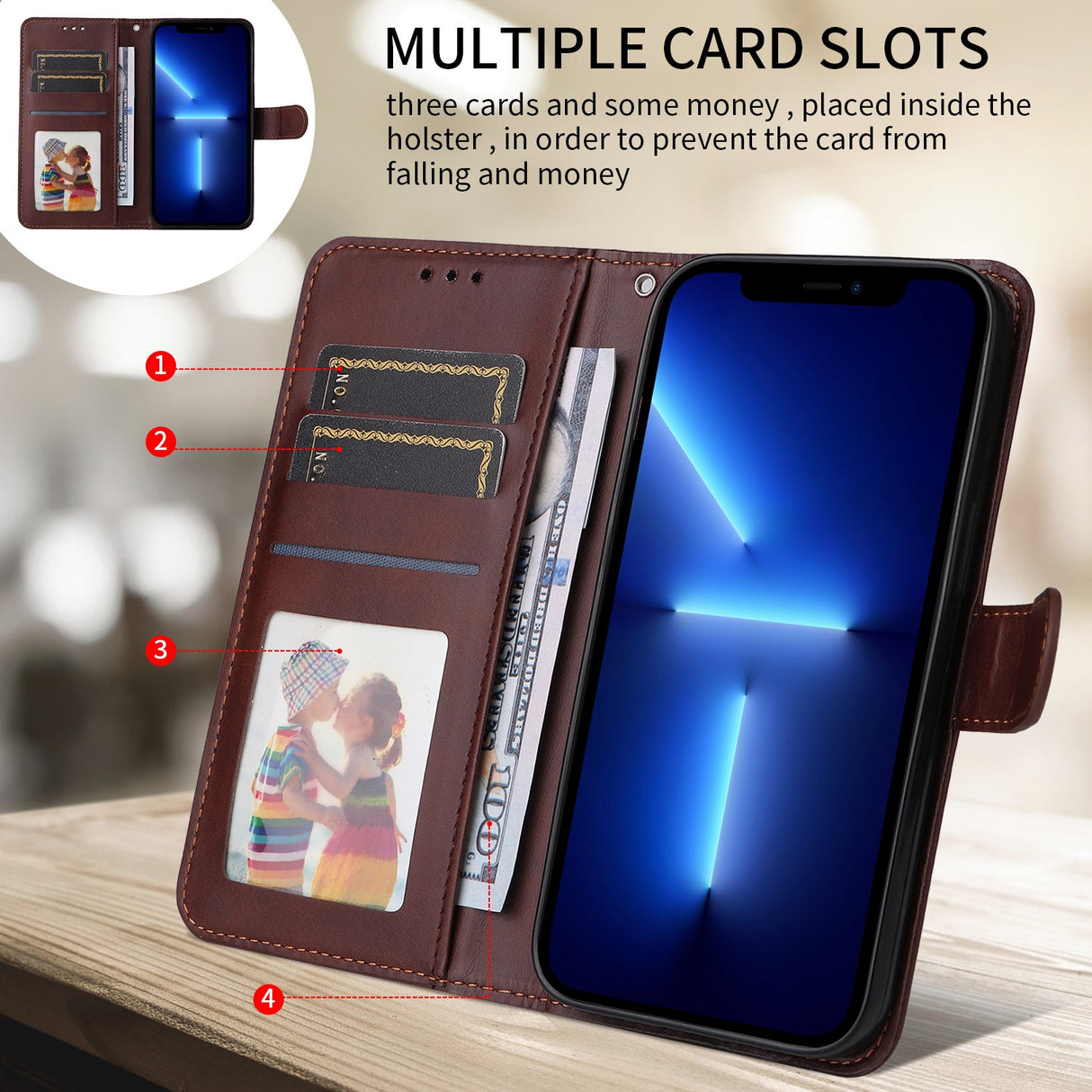 OPPO A6x EIDERWOOD Flip Cover i Kunstlæder - Brun