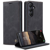 CASEME Samsung Galaxy S26 Kunstlæder Flip Cover m. Kortholder & Ståfunktion - Sort