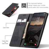 CASEME Samsung Galaxy S26 Kunstlæder Flip Cover m. Kortholder & Ståfunktion - Sort