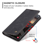 CASEME Samsung Galaxy S26 Kunstlæder Flip Cover m. Kortholder & Ståfunktion - Sort