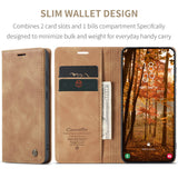 CASEME Samsung Galaxy S26 Kunstlæder Flip Cover m. Kortholder & Ståfunktion - Lysebrun