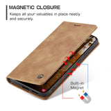 CASEME Samsung Galaxy S26 Kunstlæder Flip Cover m. Kortholder & Ståfunktion - Lysebrun