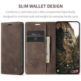 CASEME Samsung Galaxy S26 Kunstlæder Flip Cover m. Kortholder & Ståfunktion - Brun