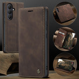 CASEME Samsung Galaxy S26 Kunstlæder Flip Cover m. Kortholder & Ståfunktion - Brun