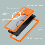 Samsung Galaxy S26 Ultra Redpebber Vandtæt Hybrid Plast Bagside Cover - MagSafe Kompatibel - Orange