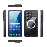 Samsung Galaxy S26 Ultra Redpebber Vandtæt Hybrid Plast Bagside Cover - MagSafe Kompatibel - Sort