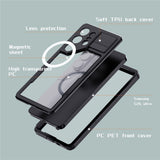Samsung Galaxy S26 Ultra Redpebber Vandtæt Hybrid Plast Bagside Cover - MagSafe Kompatibel - Sort