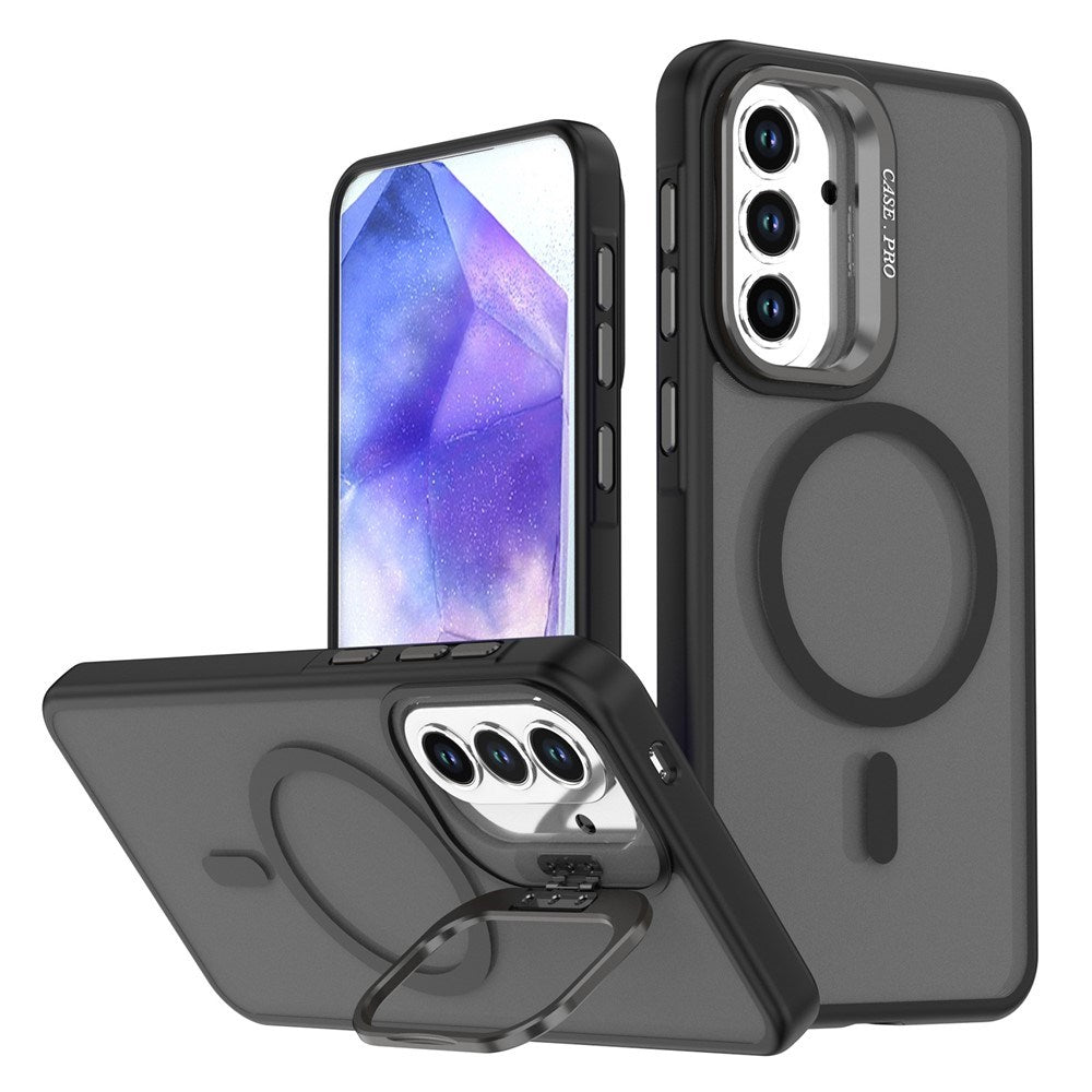 Samsung Galaxy A37 EIDERWOOD Hybrid Mobilcover m. Kickstand - MagSafe Kompatibel - Sort