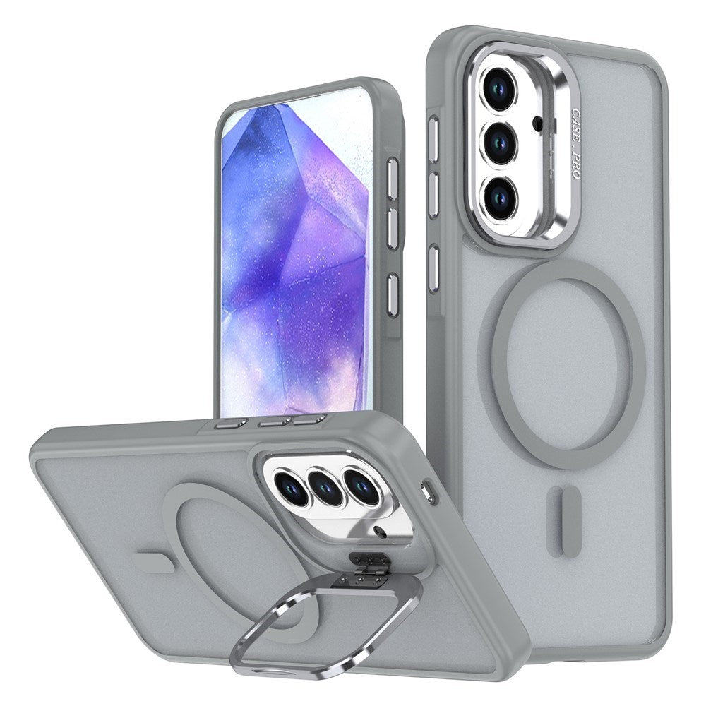 Samsung Galaxy A37 EIDERWOOD Hybrid Mobilcover m. Kickstand - MagSafe Kompatibel - Grå