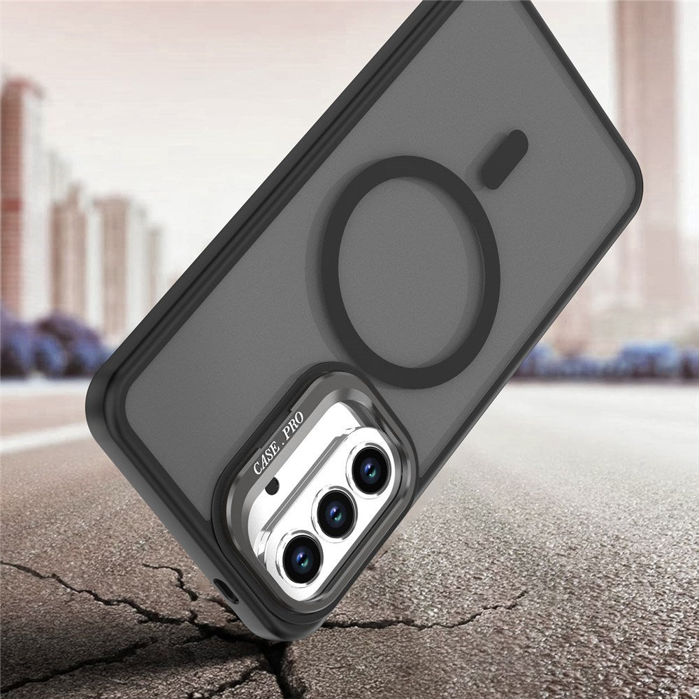 Samsung Galaxy A57 EIDERWOOD Hybrid Mobilcover m. Kickstand - MagSafe Kompatibel - Sort