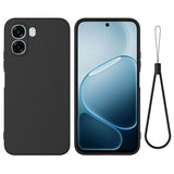 OPPO A6x EIDERWOOD Silikone Bagside Cover m. Strop - Sort