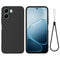 OPPO A6x EIDERWOOD Silikone Bagside Cover m. Strop - Sort