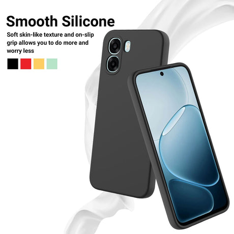 OPPO A6x EIDERWOOD Silikone Bagside Cover m. Strop - Sort